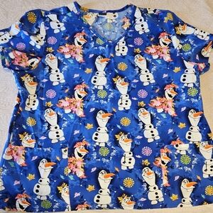 Disney's Frozen Olaf Scrub Top